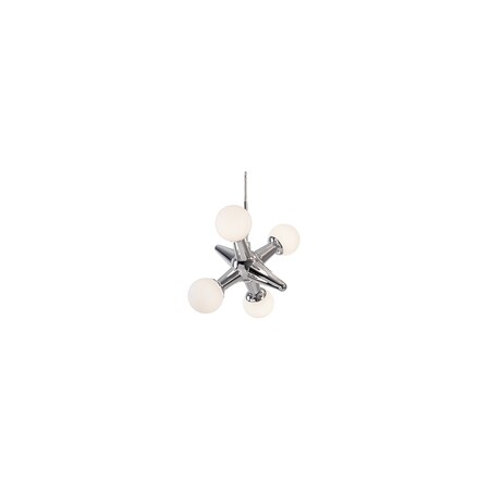 Kuzco Lighting Single Led Jax’S Pendant With 4 Led Lights Covered By White Opal Glass PD51007-CH